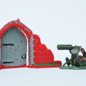 SOLD Kentoys British Army Machine Gunner & Church Door Accessory