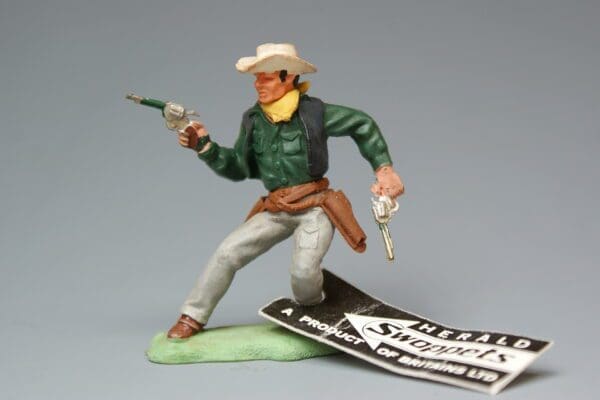 Herald Swoppet Cowboy Twin Guns - DARK GREEN Torso