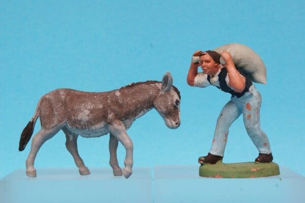 SOLD Britains/Herald Farm Man with Sack & Donkey