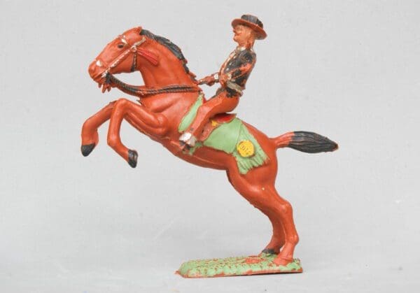 SOLD UNA Rare Mounted Cowboy on Leaping Horse