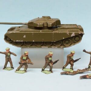 SOLD Britains Lilliput Centurion Tank & Tiny Trojans