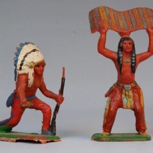 SOLD Cherilea Indians with Blanket and Rifle (kneeling)