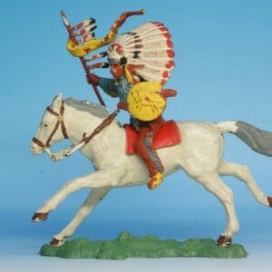 SOLD Herald Mounted Indian Chief with shield and spear