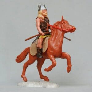SOLD Timpo Mounted Viking, Spear in Lowered Arms