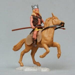 SOLD Timpo Mounted Viking, Spear in Lowered Arms #2