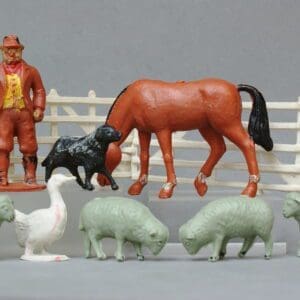SOLD Charbens Farm Models - Early Farmer, Dog, Sheep & Horse