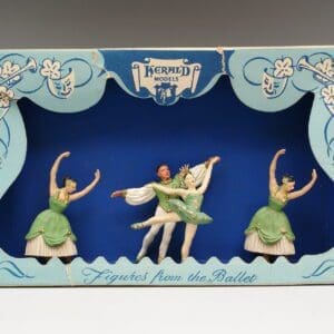 SOLD Herald Rare GREEN Ballet Dancers Display Carton