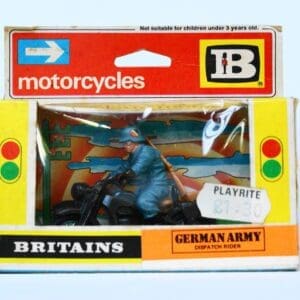 SOLD Britains German Army Dispatch Rider - Window Box