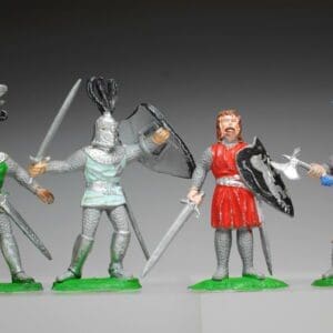 SOLD Timpo Solid Plastic Knights FOREST Green Paint Variants