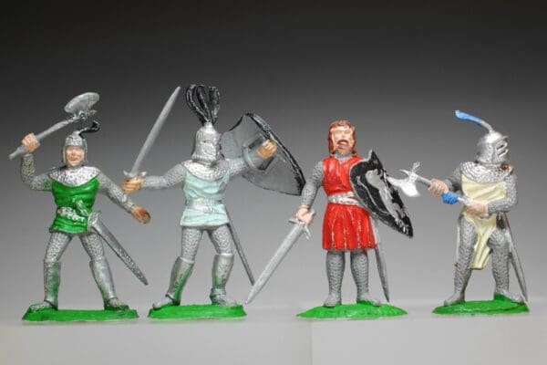 SOLD Timpo Solid Plastic Knights FOREST Green Paint Variants