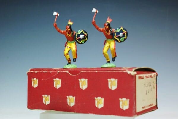 SOLD Herald Zang Indian with Tomahawk Trade Box