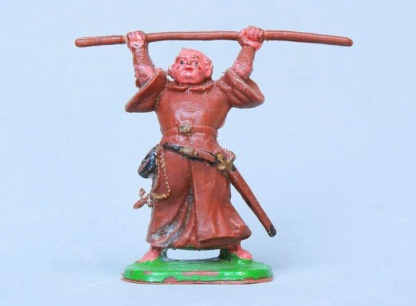 SOLD Cherilea 54mm Friar Tuck with Staff Raised Overhead