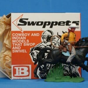 SOLD Swoppet Cowboy with Lasso Mounted (2nd Issue)