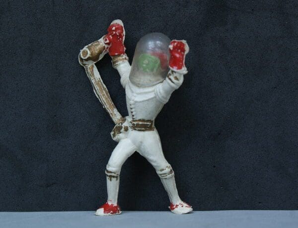 Cherilea Plastic Spaceman, Arms Raised - with Helmet!