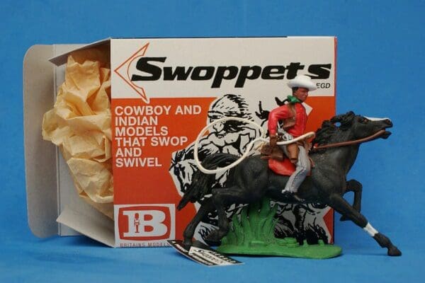 SOLD Swoppet Cowboy with Lasso Mounted (2nd Issue) #2
