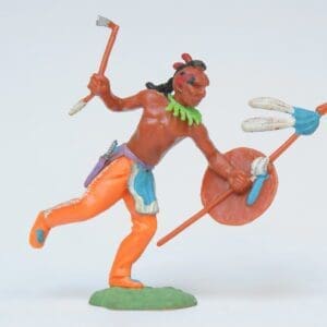 Swoppet Indian Brave with Tomahawk - Rare LIME GREEN Necklace