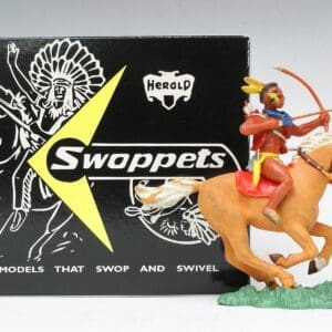 Herald Swoppet Mounted Indian with Bow & Arrow