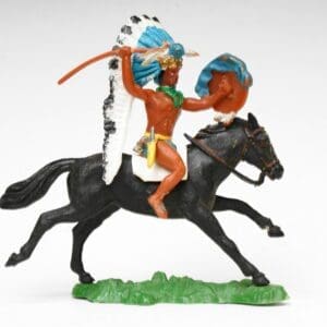Herald Swoppet Indian Chief with Spear, Mounted #2