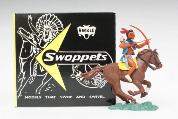 Herald Swoppet Mounted Indian with Bow & Arrow #2