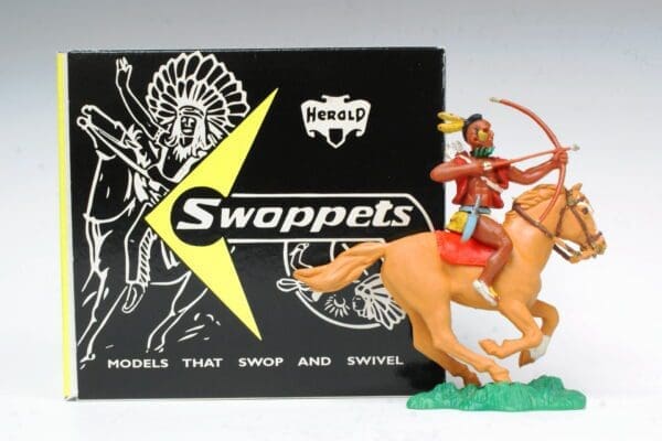 Herald Swoppet Mounted Indian with Bow & Arrow #3