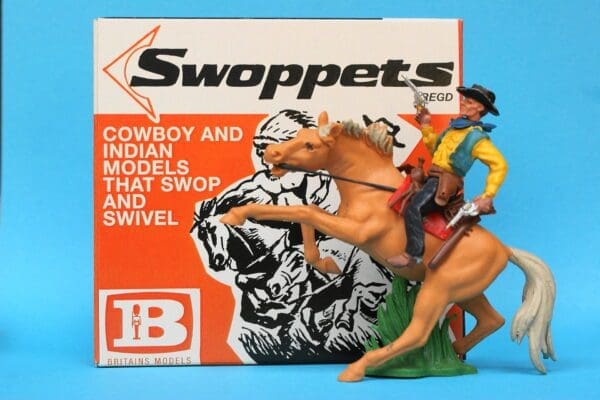 SOLD Swoppet Cowboy Firing Twin Guns Mounted