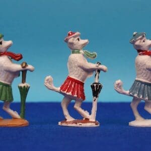 SOLD Charbens Circus Performing Dogs - White Plastic