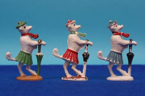 SOLD Charbens Circus Performing Dogs - White Plastic