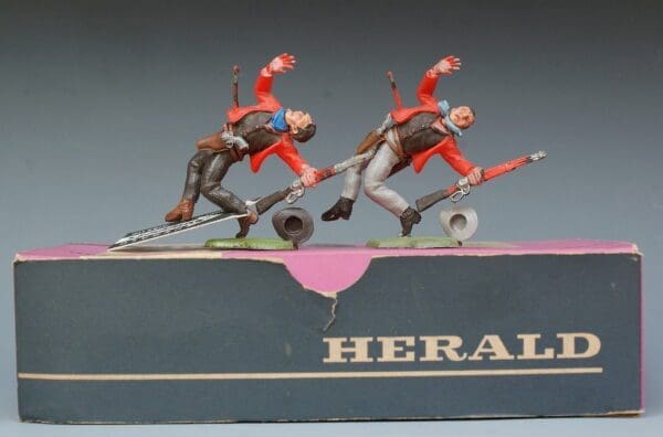 SOLD Herald 'Swoppet' Cowboy Wounded with Arrow Trade Box