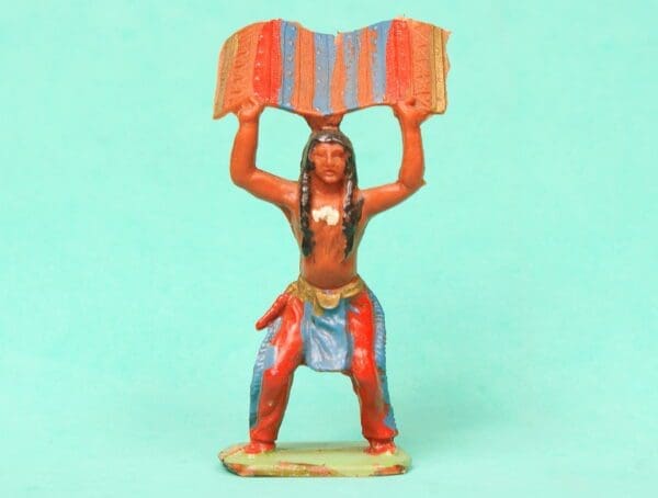 SOLD Cherilea Indian with Blanket making Smoke Signals