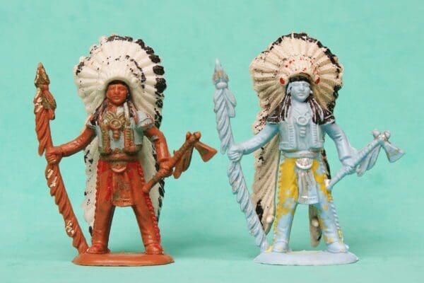 Cherilea Indian Chiefs with lance & Head-dresses
