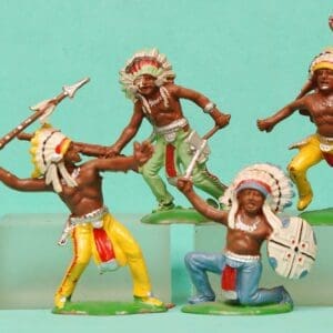 SOLD Cherilea 50mm Indians - Original Set of 4!