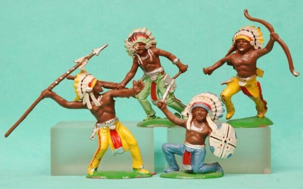 SOLD Cherilea 50mm Indians - Original Set of 4!
