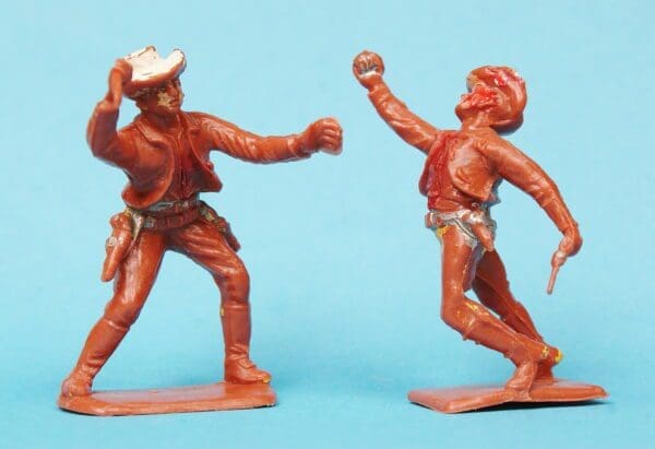 SOLD Cherilea 54mm Cowboys: Knife-fighter & Punching