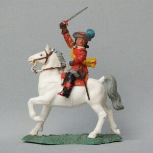 SOLD ECW Mounted Cavalier Officer - SMOOTH Plastic Horse