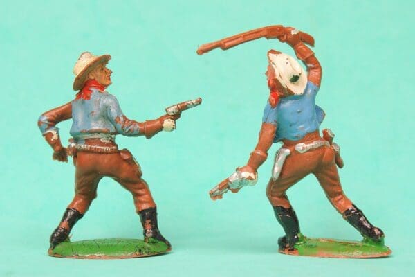 NEW! Cherilea Cowboys - Early Plastic - Matching Pair - Image 3