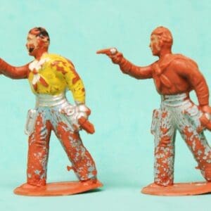 Cherilea Cowboys Standing Firing Pistol (Bare-headed)