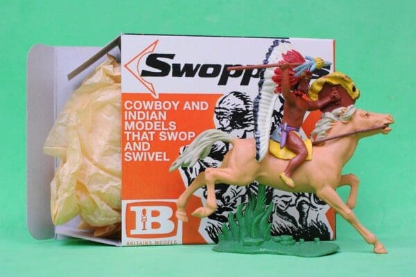 SOLD Swoppet Indian Chief with Spear (2nd Issue Horse)
