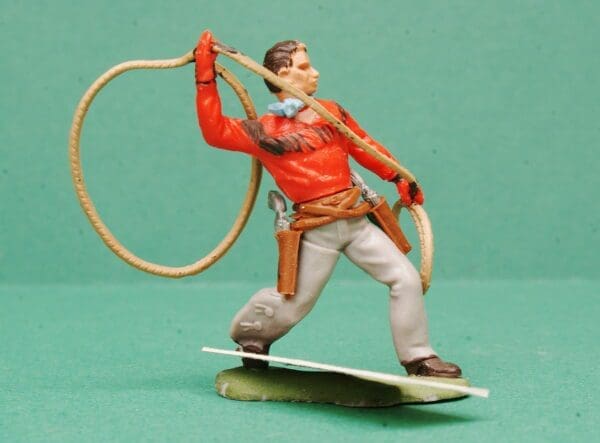 NEW! Herald Swoppet Cowboy Throwing Lasso RED Torso