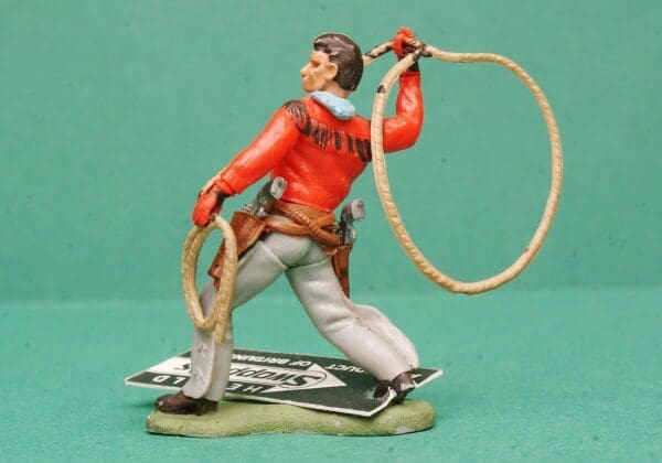 NEW! Herald Swoppet Cowboy Throwing Lasso RED Torso - Image 3