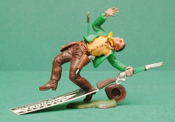 Herald Swoppet Cowboy Wounded with Arrow - GREEN Torso