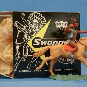 SOLD Herald Swoppet Mounted Indian Brave with Bow