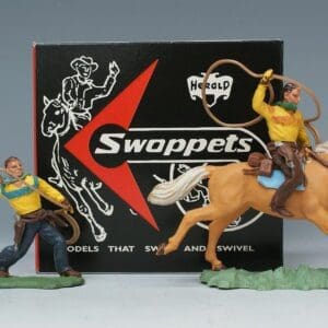 SOLD Herald Swoppet Cowboys Throwing Lasso (Mounted & Foot)