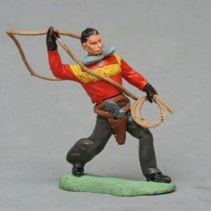 SOLD Herald Swoppet Cowboy Throwing Lasso RED Torso VNM!