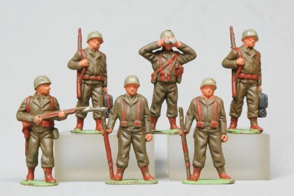 SOLD Timpo Solid Plastic US GI Soldiers - Matching Set!