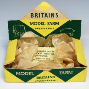 SOLD Herald Calf Lying in Early Model Farm Trade Box