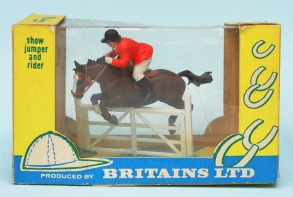 SOLD Britains Show Jumper and Rider Window Box