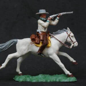 SOLD Swoppet Cowboy Firing Rifle Mounted - WHITE Torso