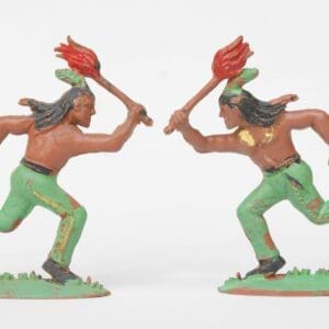 SOLD Charbens American Indians Running with Flaming Torch