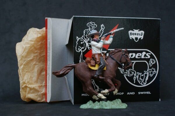 SOLD Swoppet Cowboy Firing Rifle Mounted - WHITE Torso
