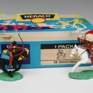 SOLD Britains Herald Mounted Indians - Full Counter Box!